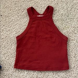 Haltered crop tank top